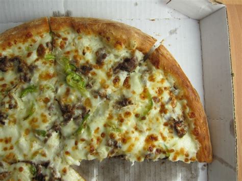 Review Papa John S Philly Cheesesteak Pizza Brand Eating
