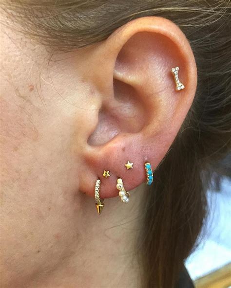 Earlobe Piercing Inspiration Elle Australia