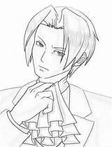 Ace Investigations Attorney Miles Edgeworth Character Coloring Pages Another sketch template