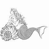 Mermaid Coloring Pages Kids Mermaids Printable Fat Color Swimming Fantasy Choose Board Illustration sketch template