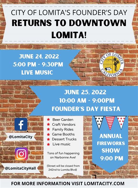 city  lomita founders day local anchor