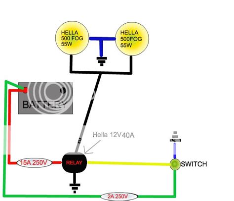 hella  wiring diagram hella comet ff  spot lightlamp set relay wire switch