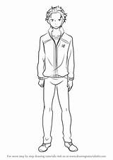 Subaru Zero Re Natsuki Draw Step Drawing Anime sketch template