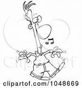 Whistling Strolling Outline Guy Cartoon Illustration Clip Royalty Toonaday sketch template
