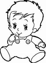Coloring Baby Pages Printable Kids Cute sketch template