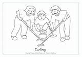 Curling Colouring Activity Olympics Winter Pages Olympic Games Sports Title Explore Activityvillage Village sketch template