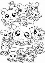 Coloring Kawaii Pages Cute Kids sketch template