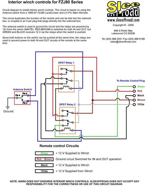 warn winch wiring diagram  circuit diagram