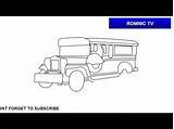 Jeepney Drawing Draw Philippines Drawings Paintingvalley sketch template