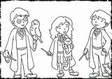 Potter Harry Coloring Pages Hermione Weasley Ron Characters Printable Color Ginny Drawing Dobby Cartoon Kids Getcolorings Quidditch Getdrawings Print Colorin sketch template