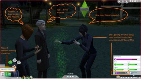 mod the sims vampire xp gain mods two mods by chaavik