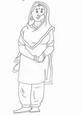 Punjabi sketch template