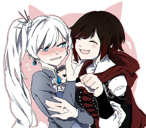 affectionate ruby reluctant weiss [ transc40220] rwby