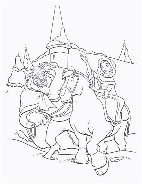 beauty   beast coloring page disney coloring pages coloring