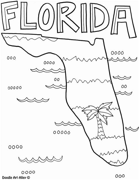 florida map coloring pages coloring home