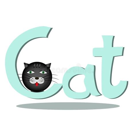cat  letters stock vector illustration  illustration