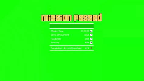 [hd] Gta V Mission Passed Green Screen Youtube