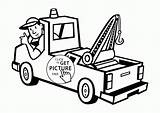 Tow Truck Coloring Pages Driver Trucks Drawing Color Wheeler Outline Printable Transportation Semi Toddlers Printables Kids Clipart Mail Pencil Wrecker sketch template