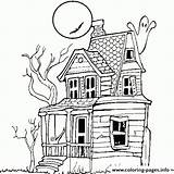 Halloween House Coloring Haunted Pages Color Printable Drawing Hallowen Print Getdrawings Houses Clipart Kids Projects Drawings Downloadable sketch template
