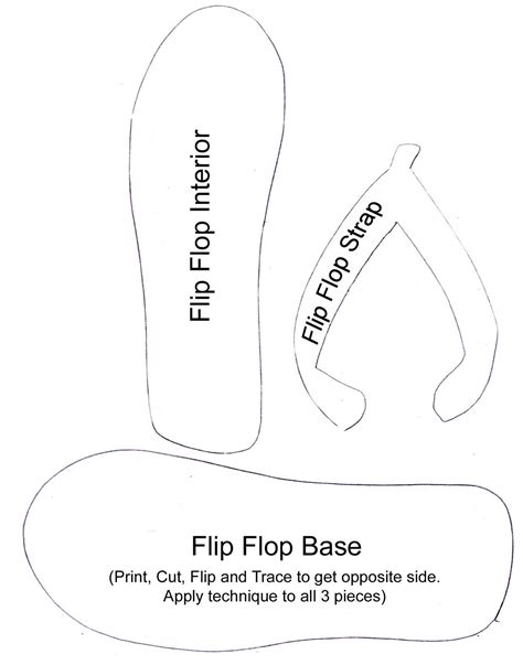flip flop pattern template embroidery projects sewing projects quilt