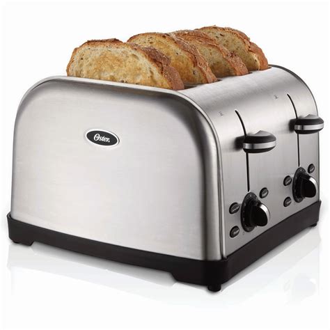 sunbeam tssttrwfs shp oster  slice extra wide slot toaster brushed stainless steel