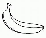Coloring Banana Large Print sketch template