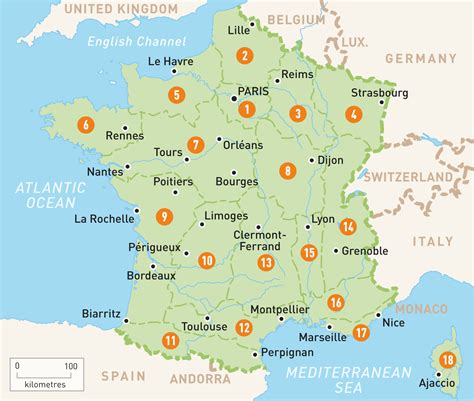 map  france france regions rough guides