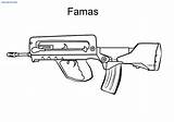 Cs Waffen Armi Colorare Disegni Ausdrucken Drucken Ausmalen Mp7 Kostenlos Malvorlagen Malvorlage Famas M16 sketch template
