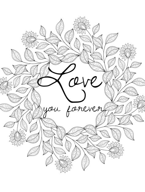 printable coloring pages  adults love background drawer