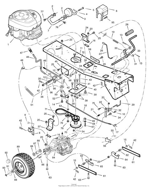 murray  xa hp bs  mower deck fr  parts diagram  motion drive