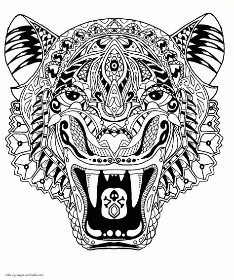 wild animals colouring pages  adults