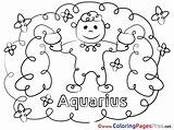 Coloring Aquarius Happy Kids Birthday Pages Sheet Title Getdrawings Getcolorings sketch template