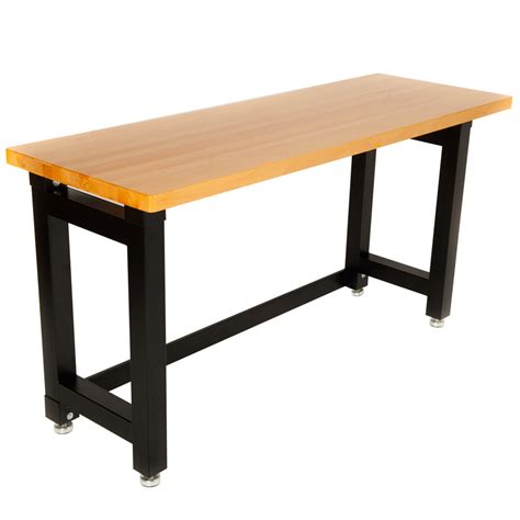 shop  maxim hd   wide timber top workbench garage work bench