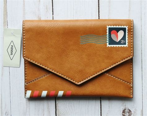 womens fossil sofia envelope mail design wallet clutch ret  sale