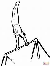 Turnen Gimnasia Reck Stampare Ritmica Artistica Gymnastics Barra Ginnastica Ejercicios Ginnasta Artística Ausdrucken Trave sketch template