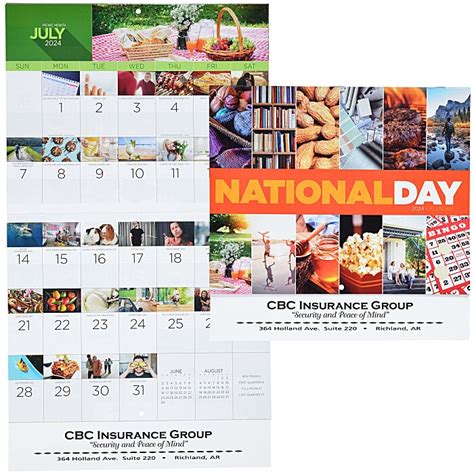imprintcom national day wall calendar stapled  st
