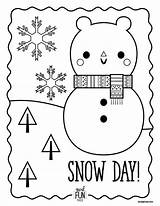 Coloring Snow Pages Printable Kids Color Sheets Activity Nod Christmas Getcolorings Days sketch template