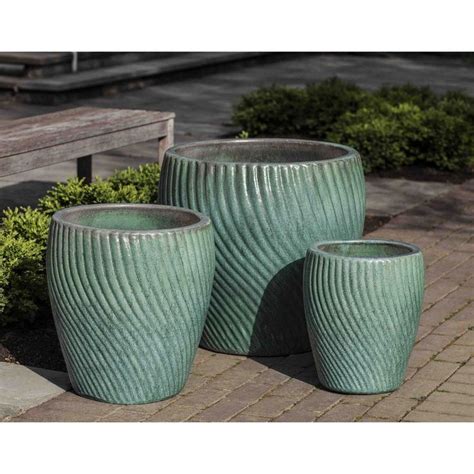Kinsey Garden Decor Vortex Glazed Ceramic Outdoor Indoor Planters