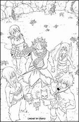 Fairy Tail Coloring Pages Anime Color Coloriage Sheets Natsu Dream Line Team Imprimer Adult Deviantart Tale Manga Dragneel Diabolumberto Dessin sketch template