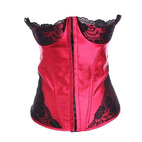 shelf bra corset sexy erotic lingerie half cupped satin lace bustier
