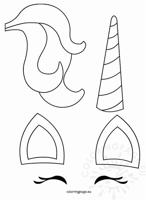 unicorn horn coloring page youngandtaecom   unicorn crafts