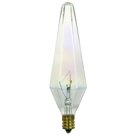 sunlite  watt prismlite candelabra base auradescent  pack bulb center