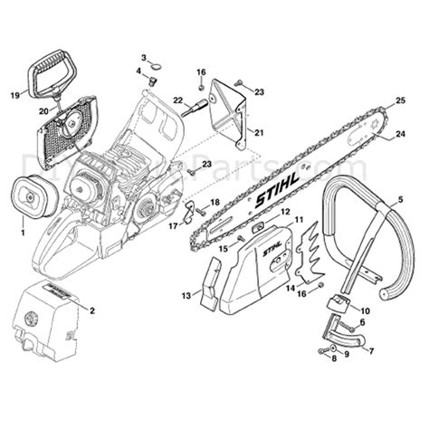 stihl ms  chainsaw ms magnum parts diagram rescue  usa