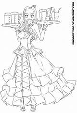 Mirajane Lineart Deviantart Manga Anime sketch template