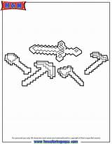 Minecraft Coloring Pages Mode Story Weapons Lego Kids Sword Weapon Coloriage Colorier Clipart Pixel Drawings People Hmcoloringpages Popular Books Par sketch template