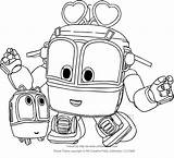 Robot Trains Coloring Sally Cj 4th Creative Party sketch template