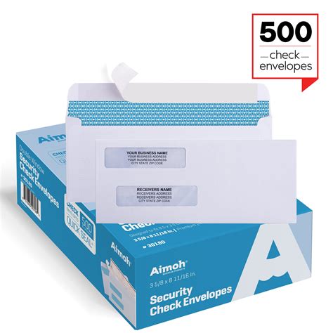 seal double window security check envelopes size