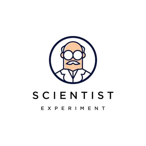 premium vector scientist logo icon design template flat