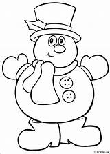Coloring Pages Christmas Snowman Printable Natal Book Weihnachten Di sketch template
