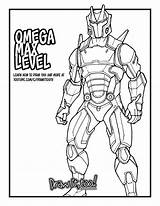 Fortnite Coloring Pages Burger Durr Omega Refund sketch template